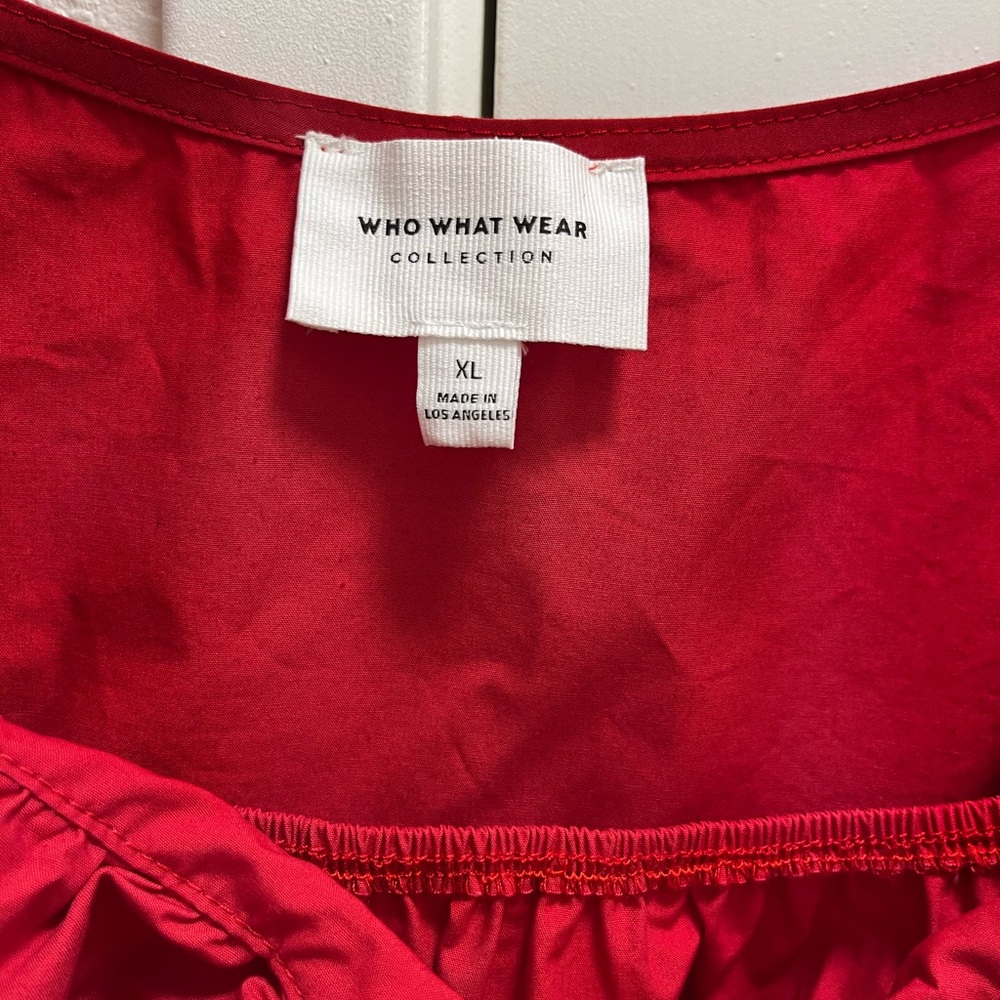 Who What Wear Vibrant Red Dress with detachable Bralette XL - Picture 5 of 7
